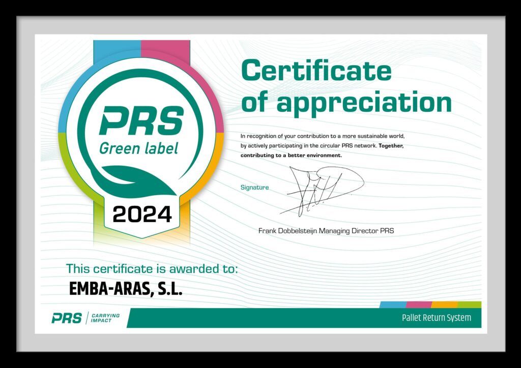 Certificado PRS Etiqueta Verde 2024